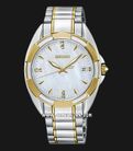 Seiko Classic SKK886P1 Diamond Mother Of Pearl Dial Dual Tone Stainless Steel Strap-0