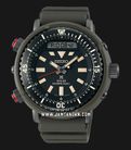Seiko Prospex SNJ031P1 Arnie Street Series Solar Divers 200M Digital Analog Olive Green Rubber Strap-0