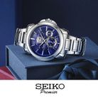 Seiko Premier SNP161P1 Kinetic Perpetual Blue Dial Stainless Steel Strap-7