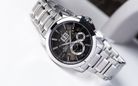 Seiko Premier SNP165P1 Big Date Perpetual Black Dial Stainless Steel Strap-5