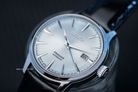 Seiko Presage SRPB43J1 Cocktail Time Skydiving Light Blue Texture Dial Black Leather Strap-8