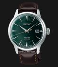 Seiko Presage SRPD37J1 Cocktail Time Mockingbird Automatic Green Dial Brown Leather Strap-0