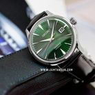 Seiko Presage SRPD37J1 Cocktail Time Mockingbird Automatic Green Dial Brown Leather Strap-4