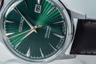Seiko Presage SRPD37J1 Cocktail Time Mockingbird Automatic Green Dial Brown Leather Strap-6
