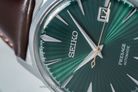 Seiko Presage SRPD37J1 Cocktail Time Mockingbird Automatic Green Dial Brown Leather Strap-8