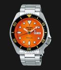 Seiko 5 Sports SRPD59K1 5KX SKX Sports Style Automatic Orange Dial Stainless Steel Strap-0