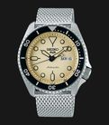Seiko 5 Sports SRPD67K1 5KX SKX Sports Style Automatic Beige Dial Mesh Strap-0