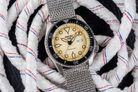 Seiko 5 Sports SRPD67K1 5KX SKX Sports Style Automatic Beige Dial Mesh Strap-3