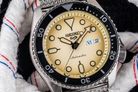 Seiko 5 Sports SRPD67K1 5KX SKX Sports Style Automatic Beige Dial Mesh Strap-4
