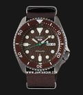 Seiko 5 Sports SRPD85K1 5KX Chocolate SKX Sports Style Automatic Brown Dial Brown Nylon Strap-0