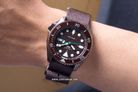 Seiko 5 Sports SRPD85K1 5KX Chocolate SKX Sports Style Automatic Brown Dial Brown Nylon Strap-4