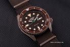 Seiko 5 Sports SRPD85K1 5KX Chocolate SKX Sports Style Automatic Brown Dial Brown Nylon Strap-5