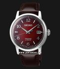 Seiko Presage SRPE41J1 Cocktail Negroni Red Dial Dark Red-Brown Leather Strap-0