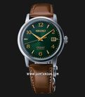 Seiko Presage SRPE45J1 Cocktail Mojito Green Dial Brown Leather Strap-0