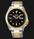 Seiko 5 Sports SRPE60K1 Black Dial Dual Tone Stainless Steel Strap-0