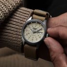 Seiko 5 Sports SRPJ83K1 Mid-Field Sports Style Automatic Men Beige Dial Beige Nylon Strap-5