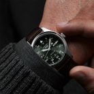 Seiko 5 Sports SRPJ89K1 Flieger Suits Style Kelly Green Flieger Black Leather Strap-6
