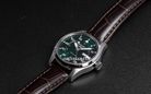 Seiko 5 Sports SRPJ89K1 Flieger Suits Style Kelly Green Flieger Black Leather Strap-9