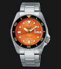 Seiko 5 Sports SRPK35K1 5KX Midi SKX Sports Style Orange Dial Stainless Steel Strap-0