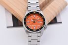 Seiko 5 Sports SRPK35K1 5KX Midi SKX Sports Style Orange Dial Stainless Steel Strap-6
