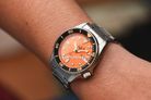 Seiko 5 Sports SRPK35K1 5KX Midi SKX Sports Style Orange Dial Stainless Steel Strap-9
