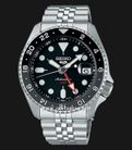 Seiko 5 Sports SSK001K1 SKX Sports Style GMT Black Grape Automatic Black Dial Stainless Steel Strap-0
