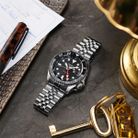 Seiko 5 Sports SSK001K1 SKX Sports Style GMT Black Grape Automatic Black Dial Stainless Steel Strap-5