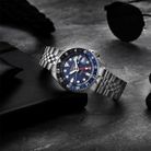 Seiko 5 Sports SSK003K1 SKX Sports Style GMT Batman Automatic Blue Dial Stainless Steel Strap-5