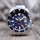 Seiko 5 Sports SSK003K1 SKX Sports Style GMT Batman Automatic Blue Dial Stainless Steel Strap-7
