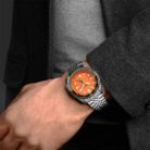 Seiko 5 Sports SSK005K1 SKX Sports Style GMT Mikan Orange Automatic Orange Dial St. Steel Strap-5