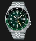 Seiko 5 Sports SSK035K1 SKX Series Automatic GMT Sprite Green Black Dial Stainless Steel Strap-0