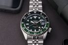 Seiko 5 Sports SSK035K1 SKX Series Automatic GMT Sprite Green Black Dial Stainless Steel Strap-6