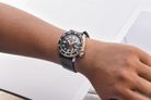 Seiko 5 Sports SSK036K1 SKX Series Automatic GMT Black Dial Brown Leather Strap-11