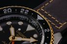 Seiko 5 Sports SSK036K1 SKX Series Automatic GMT Black Dial Brown Leather Strap-15