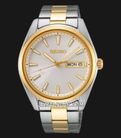 Seiko Classic SUR446P1 Men Silver Dial Dual Tone Stainless Steel Strap-0
