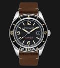 Spinnaker Fleuss SP-5055-01 Men Lumber Black Dial Brown Leather Strap-0