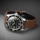 Spinnaker Fleuss SP-5055-01 Men Lumber Black Dial Brown Leather Strap-1