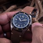 Spinnaker Fleuss SP-5055-01 Men Lumber Black Dial Brown Leather Strap-2