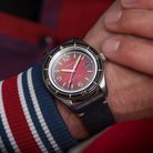 Spinnaker Fleuss SP-5055-07 Automatic Oxblood Red Dial Blue Navy Leather Strap-5