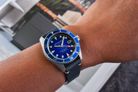 Spinnaker Wreck SP-5089-02 Oxidized Blue Dial Dark Blue Leather Strap-8