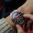 Spinnaker Spence 300 SP-5097-55 Crimson Red Dial Stainless Steel Strap + Extra Strap-5