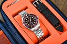Spinnaker Spence 300 SP-5097-99 Automatic Burgundy Dial Stainless Steel Strap + Extra Strap-5