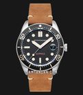 Spinnaker Croft SP-5100-01 Mid Size Automatic Men Anchor Black Dial Brown Leather Strap-0