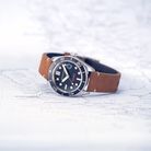 Spinnaker Croft SP-5100-01 Mid Size Automatic Men Anchor Black Dial Brown Leather Strap-1