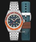 Spinnaker Fleuss SP-5120-55 GMT Automatic Dark Cerulean Blue Stainless Steel Strap + Extra Strap-0