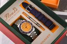 Spinnaker Fleuss SP-5133-55 145th Mustard Yellow St. Steel Strap + Extra Strap Limited Edition-5