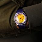 Spinnaker Fleuss SP-5133-55 145th Mustard Yellow St. Steel Strap + Extra Strap Limited Edition-9