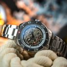 Spinnaker Croft SP-5134-11 Automatic Skeleton Carbon Black Dial Stainless Steel Strap-5