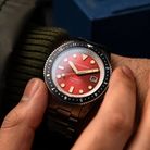Spinnaker Croft SP-5136-44 Pioneer Automatic Sangria Red Dial Stainless Steel Strap-5