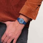 Swatch SO28N701 Knock Nap Blue Navy Dial Blue Silicone Strap-2